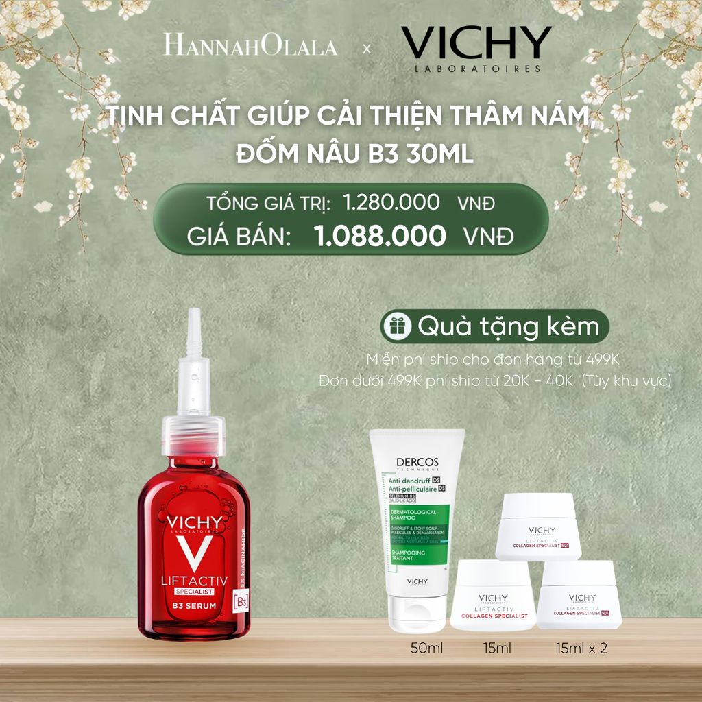  D757_DEAL 8 TINH CHẤT GIÚP CẢI THIỆN THÂM NÁM ĐỐM NÂU TOÀN DIỆN VICHY LIFTACTIV B3 DARK SPOTS SERUM 30ML 