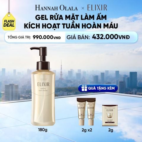  GEL RỬA MẶT SẠCH SÂU, DƯỠNG ẨM ELIXIR CLARIFYING WARM CLEANSER - DEAL 8 