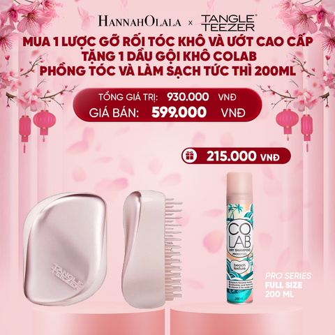  DEAL 2: [MUA 1 TẶNG 1] LƯỢC GỠ RỐI CÓ NẮP ĐẬY TIẸN DỤNG MÀU HỒNG ÁNH KIM TẶNG 1 DẦU GỘI KHÔ LÀM PHỒNG X2 VÀ SẠCH TÓC TỨC THÌ 