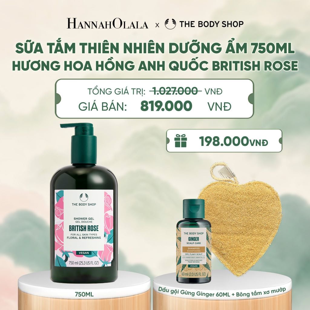  SỮA TẮM THIÊN NHIÊN DƯỠNG ẨM DA NGÁT HƯƠNG HOA 750ML - A514 