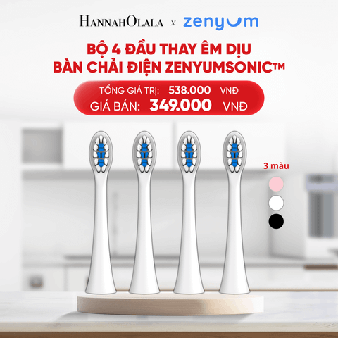  B235_DEAL 8: HỘP 4 ĐẦU BÀN CHẢI ZENYUM SONIC PHIÊN BẢN ÊM DỊU 