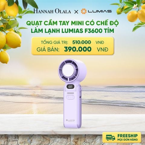  QUẠT CẦM TAY MINI CÓ CHẾ ĐỘ LÀM LẠNH LUMIAS F3600 DEAL 9: 