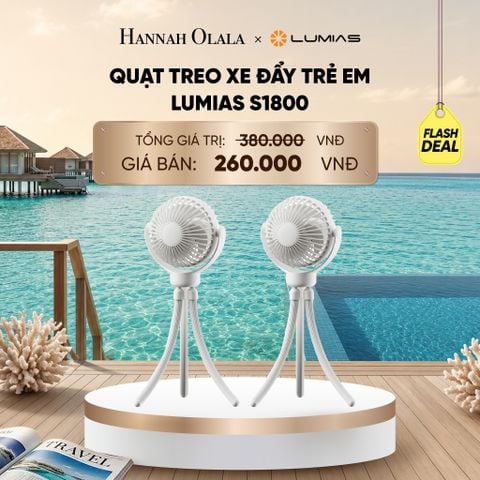  QUẠT TREO XE ĐẨY TRẺ EM LUMIAS S1800 - DEAL 9_ D1831 