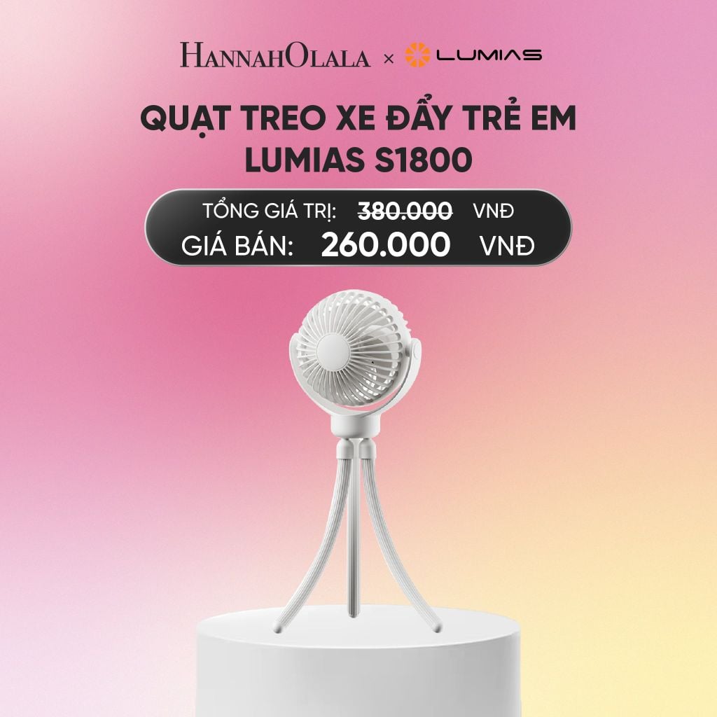  DEAL 9: QUẠT TREO XE ĐẨY TRẺ EM LUMIAS S1800_A1201 