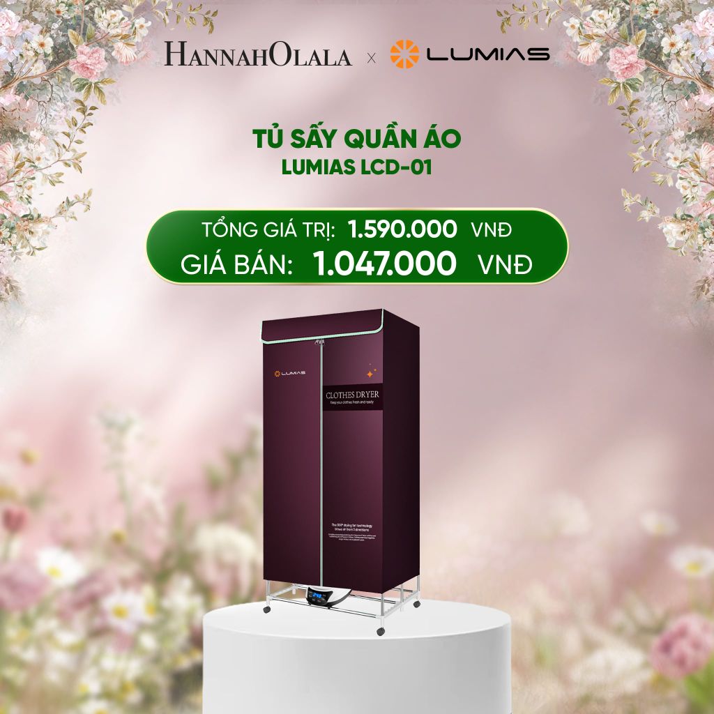  E784_DEAL 9: TỦ SẤY QUẦN ÁO LUMIAS LCD-01 - 1500W, 8KG 