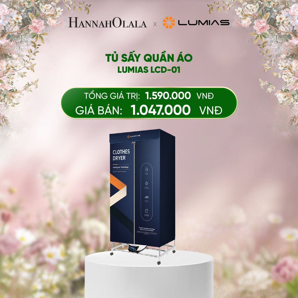  E784_DEAL 9: TỦ SẤY QUẦN ÁO LUMIAS LCD-01 - 1500W, 8KG 