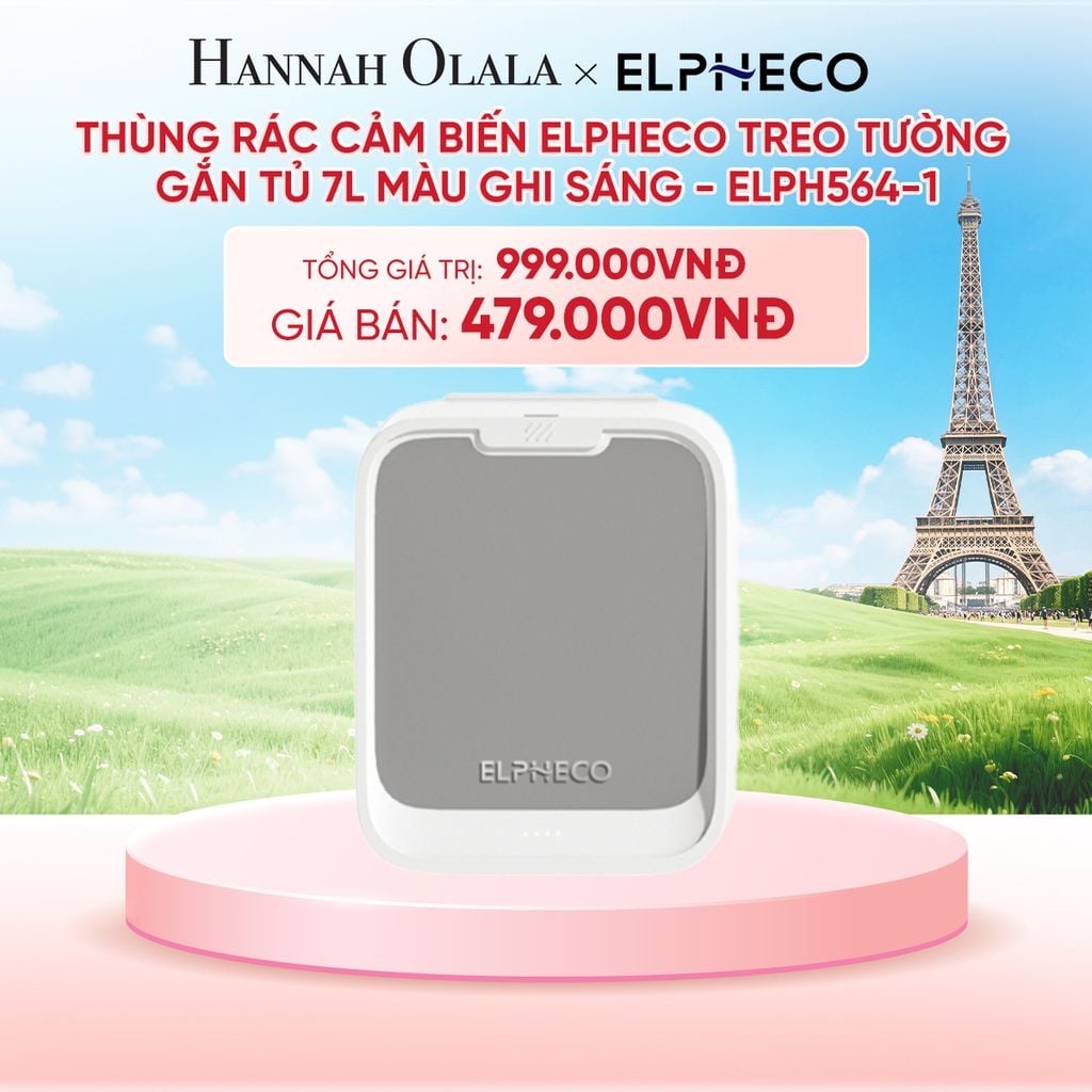 THÙNG RÁC CẢM BIẾN ELPHECO TREO TƯỜNG, GẮN TỦ 7L - DEAL 9 - B80 
