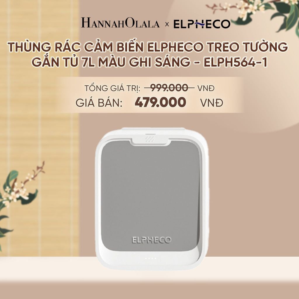  THÙNG RÁC CẢM BIẾN ELPHECO TREO TƯỜNG, GẮN TỦ 7L - DEAL 9 - A1977 