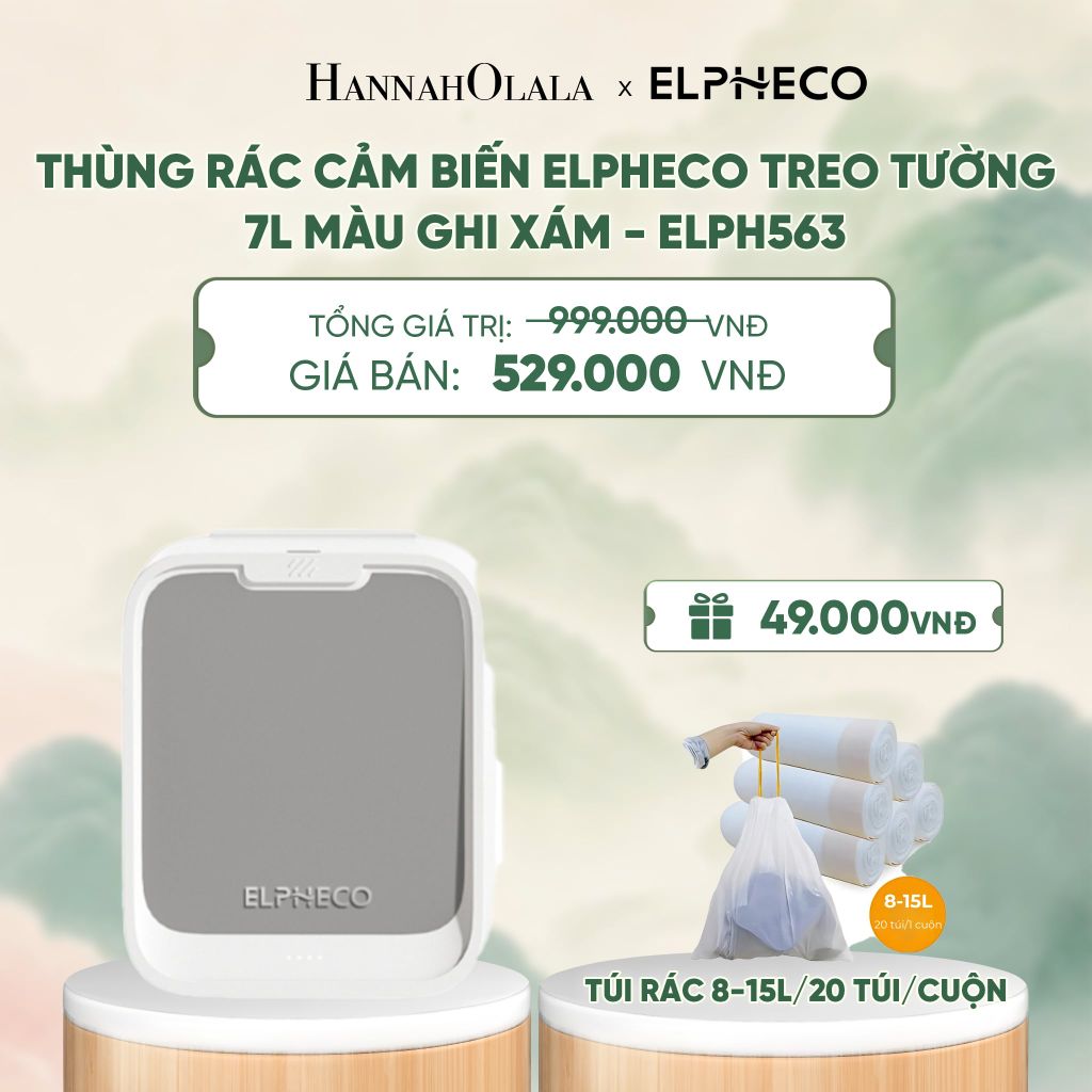  THÙNG RÁC CẢM BIẾN ELPHECO TREO TƯỜNG, GẮN TỦ 7L - DEAL 9 - A2154 