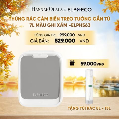  THÙNG RÁC CẢM BIẾN ELPHECO TREO TƯỜNG, GẮN TỦ 7L - DEAL 9 - E1667 