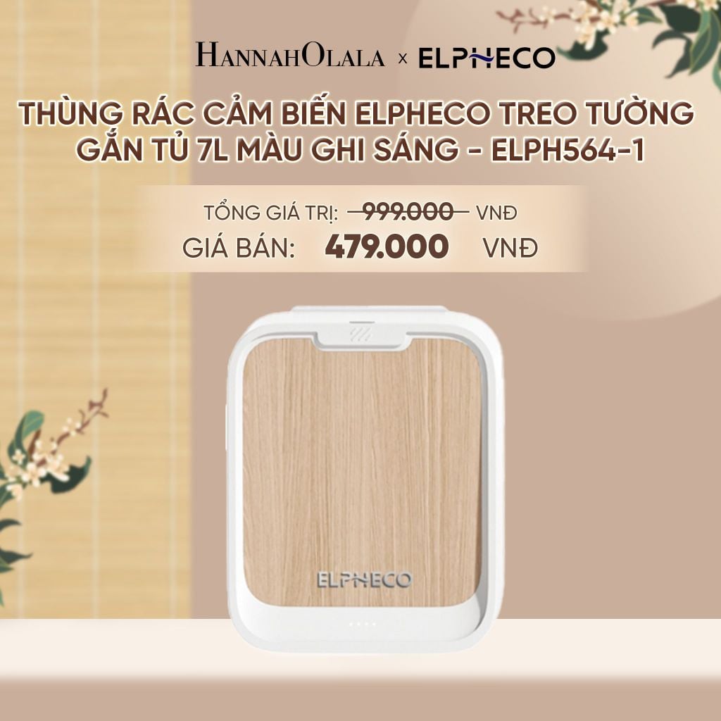  THÙNG RÁC CẢM BIẾN ELPHECO TREO TƯỜNG, GẮN TỦ 7L - DEAL 9 - A1977 
