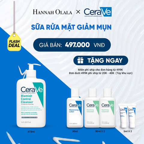  FD SỮA RỬA MẶT GIẢM MỤN CERAVE BLEMISH CONTROL CLEANSER 473ML - B40 