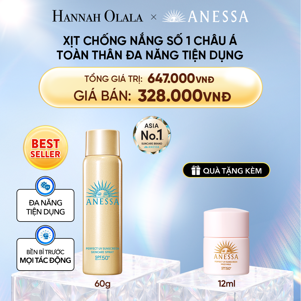  DEAL 9: XỊT CHỐNG NẮNG DƯỠNG DA ĐA NĂNG TIỆN DỤNG BẢO VỆ HOÀN HẢO ANESSA GOLD SPRAY SPF50+ PA++++ 60G 