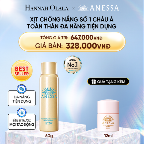  DEAL 9: XỊT CHỐNG NẮNG DƯỠNG DA ĐA NĂNG TIỆN DỤNG BẢO VỆ HOÀN HẢO ANESSA GOLD SPRAY SPF50+ PA++++ 60G 