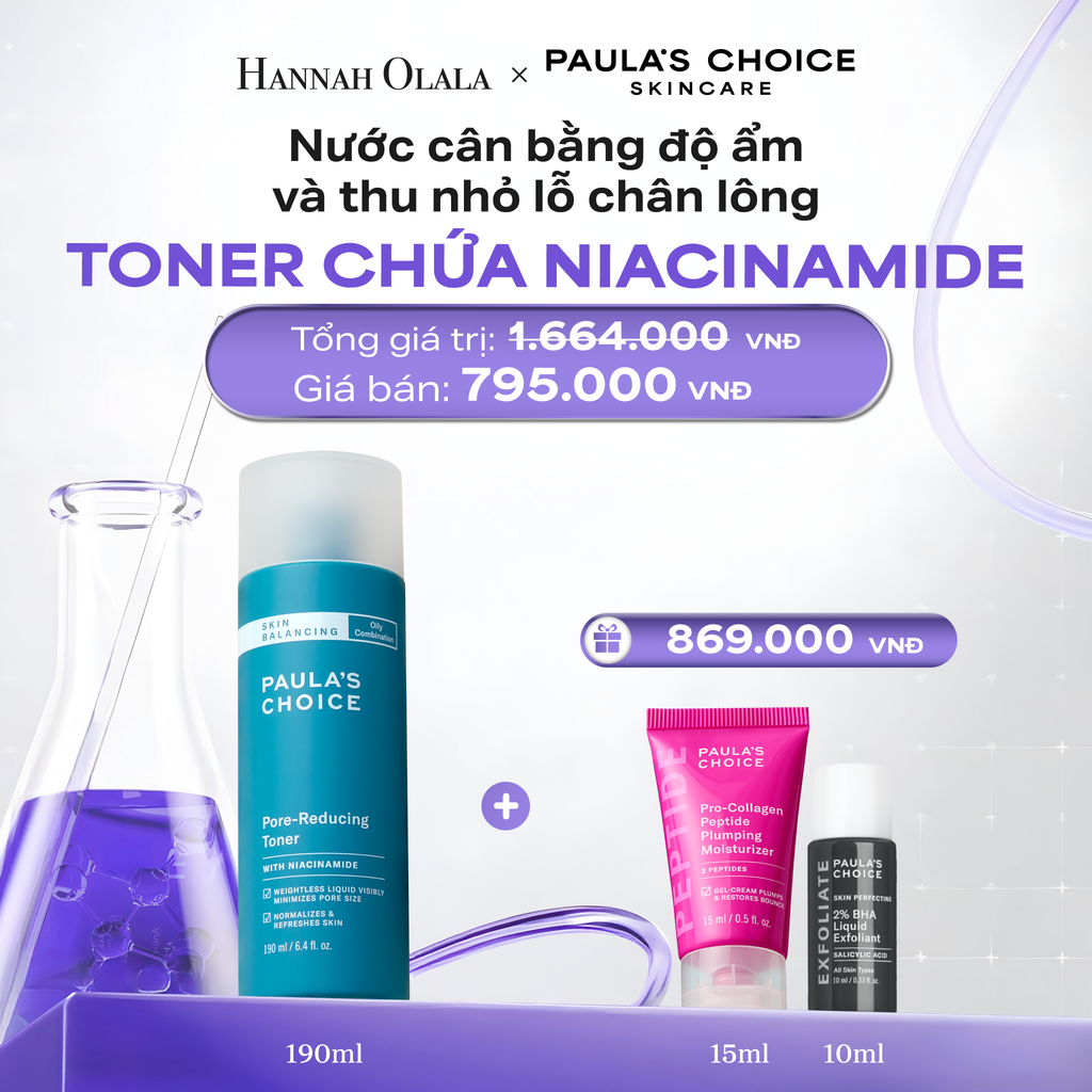  DEAL 9: NƯỚC CÂN BẰNG ĐỘ ẨM VÀ ĐIỀU CHỈNH LỖ CHÂN LÔNG 190ML 