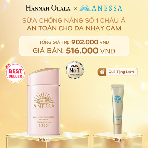  DEAL 9: SỮA CHỐNG NẮNG DƯỠNG DA DỊU NHẸ AN TOÀN CHO DA NHẠY CẢM VÀ TRẺ EM ANESSA MILD MILK SPF50+ PA++++ 60ML 