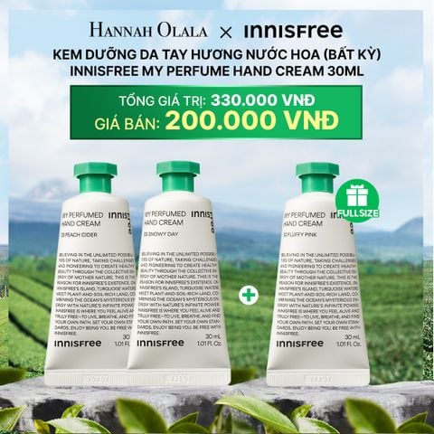  DEAL 9: COMBO 2 KEM DƯỠNG DA TAY HƯƠNG NƯỚC HOA (BẤT KỲ) INNISFREE MY PERFUME HAND CREAM 30ML 