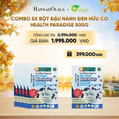  BỘT ĐẬU NÀNH ĐEN HỮU CƠ HEALTH PARADISE 500GR - E18 