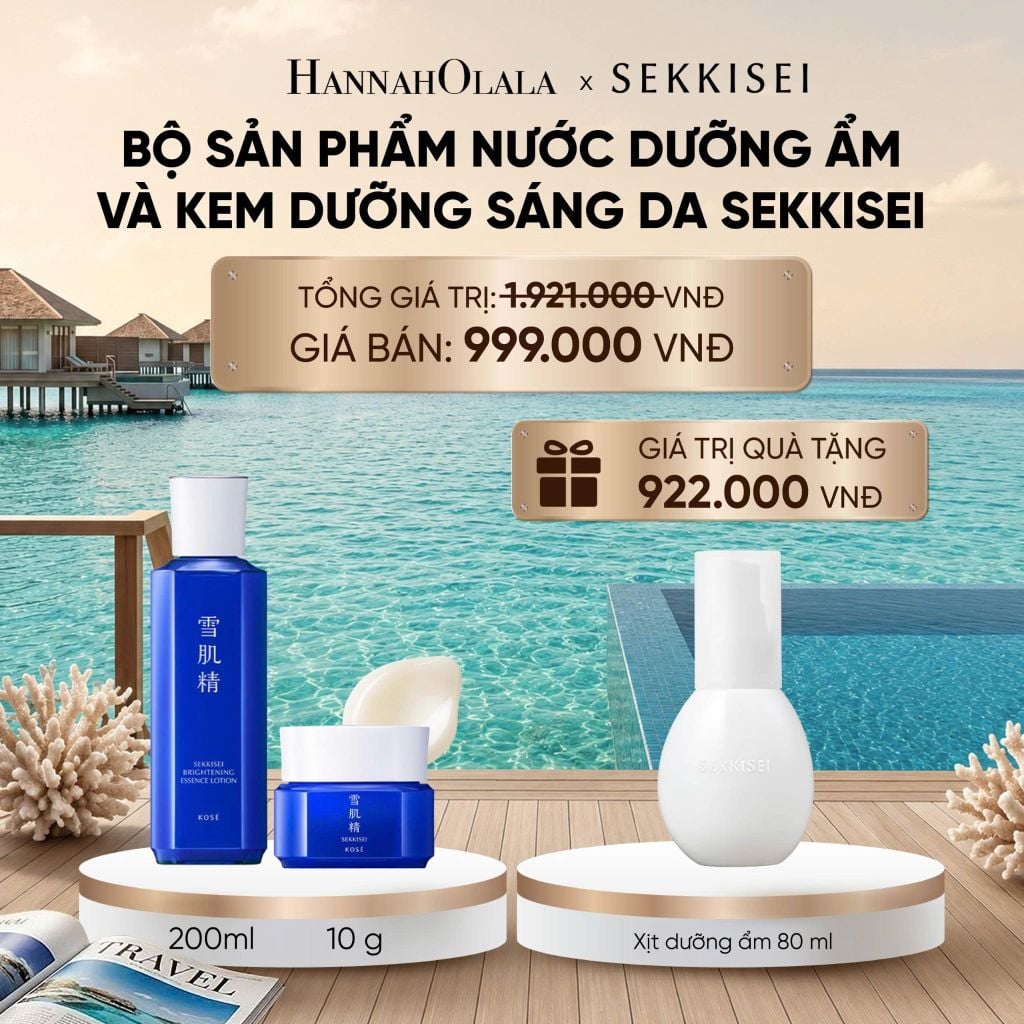  BỘ SẢN PHẨM NƯỚC DƯỠNG ẨM VÀ KEM DƯỠNG SÁNG DA SEKKISEI_ A581 