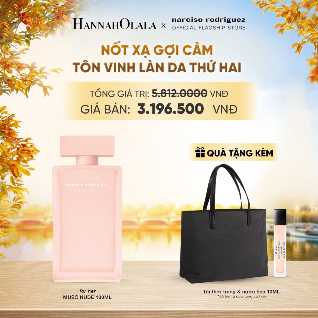  NƯỚC HOA NỮ NARCISO RODRIGUEZ MUSC NUDE EDP 100ML - DEAL 9 - E464 