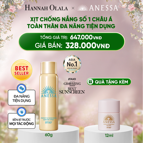  DEAL 9: XỊT CHỐNG NẮNG DƯỠNG DA ĐA NĂNG TIỆN DỤNG BẢO VỆ HOÀN HẢO ANESSA GOLD SPRAY SPF50+ PA++++ 60G 