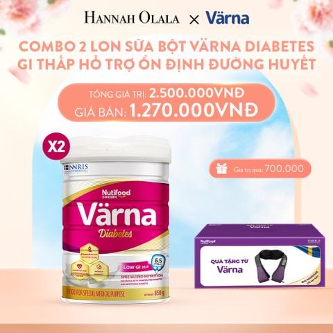  A906_DEAL 9: COMBO 2 LON SỮA BỘT VARNA DIABETES LON 850G - HỖ TRỢ ỔN ĐỊNH ĐƯỜNG HUYẾT 