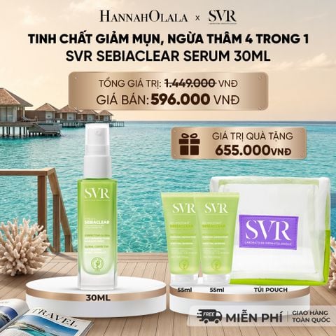  TINH CHẤT GIẢM MỤN, NGỪA THÂM VÀ MỊN DA 4 TRONG 1 SVR SEBIACLEAR SERUM 30ML - DEAL 09 