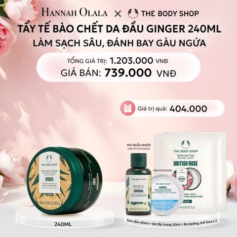  E954: DEAL 9: TẨY TẾ BÀO CHẾT DA ĐẦU ĐÁNH BAY GÀU NGỨA GINGER HAIR SCRUB 240ML 