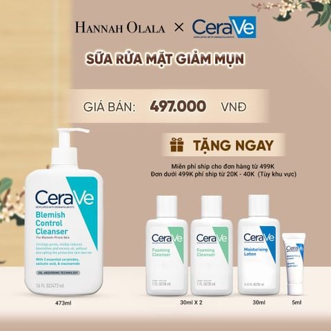  SỮA RỬA MẶT GIẢM MỤN CERAVE BLEMISH CONTROL CLEANSER 473ML - A919 