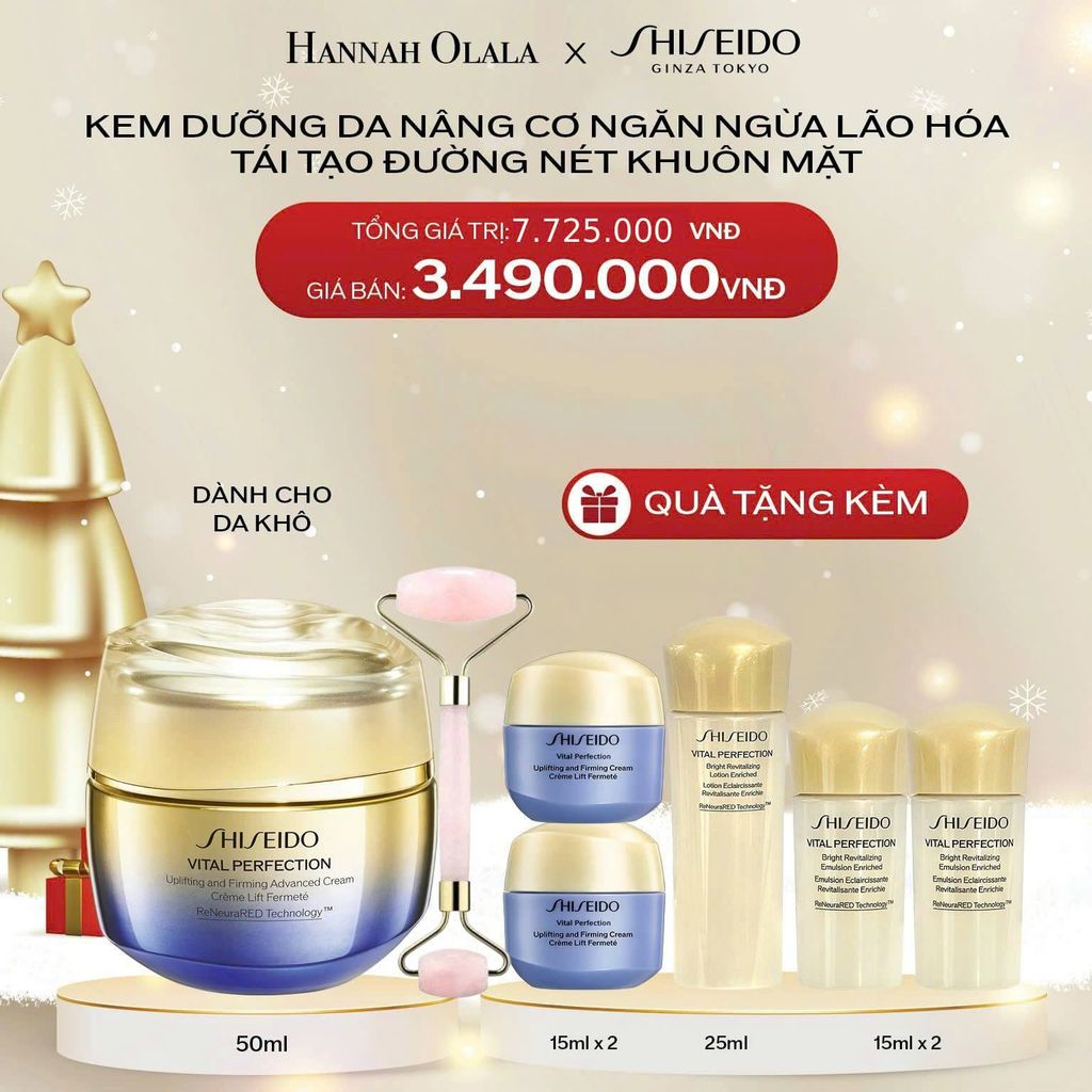  A1418_DEAL 9: KEM DƯỠNG DA SHISEIDO VITAL PERFECTION UPLIFTING AND FIRMING ADVANCED CREAM 50ML 