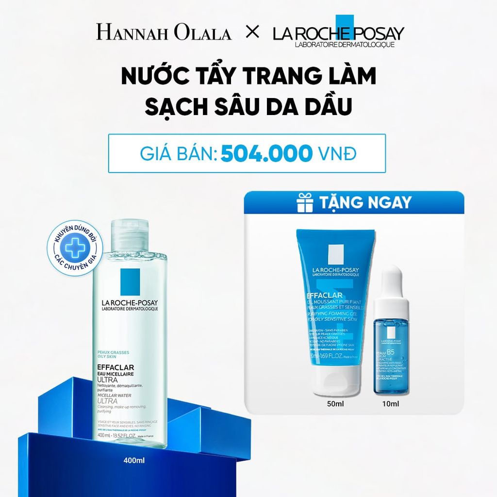  NƯỚC TẨY TRANG LÀM SẠCH SÂU DA DẦU LA ROCHE-POSAY EFFACLAR MICELLAR WATER 400ML - B56 