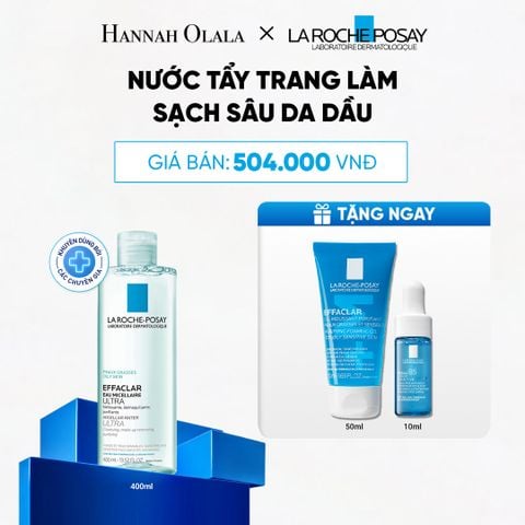  NƯỚC TẨY TRANG LÀM SẠCH SÂU DA DẦU LA ROCHE-POSAY EFFACLAR MICELLAR WATER 400ML - B56 