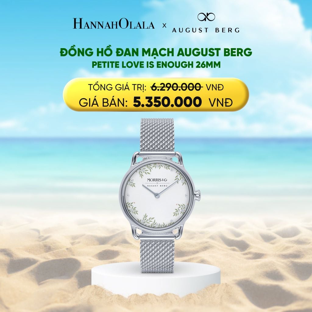  DEAL 9: PETITE LOVE IS ENOUGH 26MM - DÂY KIM LOẠI MESH - MÀU BẠC 