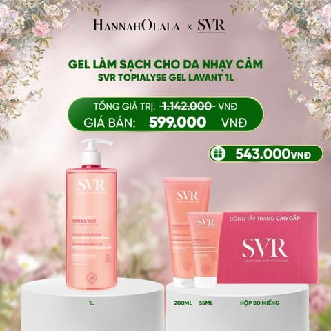  DEAL 09: GEL LÀM SẠCH CHO DA NHẠY CẢM, DA KHÔ VÀ VIÊM DA CƠ ĐỊA SVR TOPIALYSE GEL LAVANT DẠNG TÚI 1L 