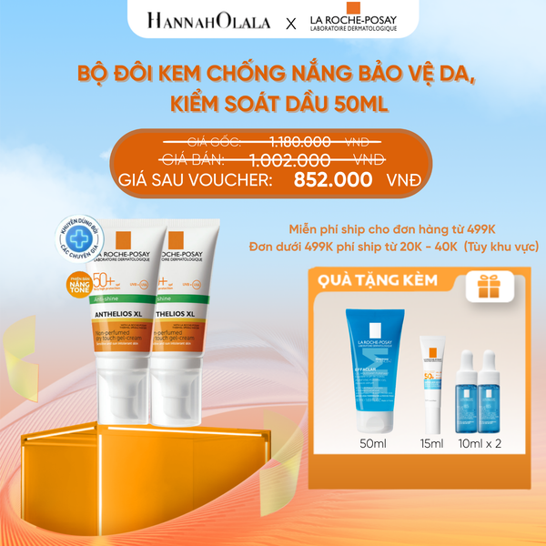  FD DEAL 9: BỘ ĐÔI KEM CHỐNG NẮNG BẢO VỆ DA, KIỂM SOÁT DẦU ANTHELIOS XL OIL CONTROL GEL CREAM 50ML 