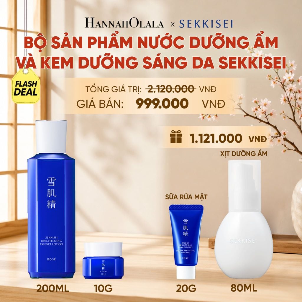  BỘ SẢN PHẨM NƯỚC DƯỠNG ẨM VÀ KEM DƯỠNG SÁNG DA SEKKISEI - B113 
