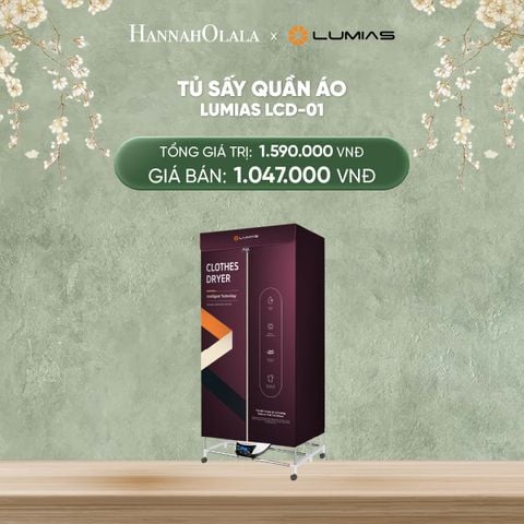  DEAL 9: TỦ SẤY QUẦN ÁO LUMIAS LCD-01 - 1500W, 8KG 