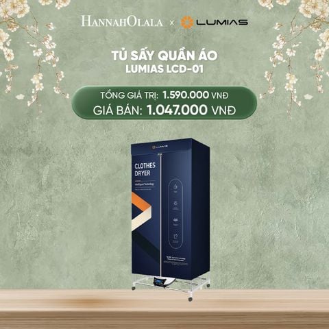  DEAL 9: TỦ SẤY QUẦN ÁO LUMIAS LCD-01 - 1500W, 8KG 