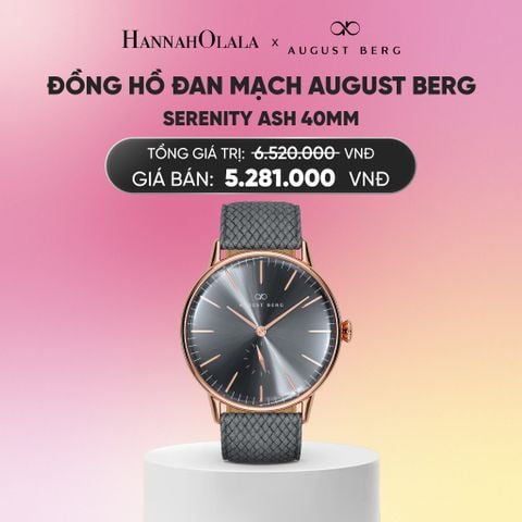  ĐỒNG HỒ ĐAN MẠCH AUGUST BERG - SERENITY ASH 40MM - DÂY PERLON - VÀNG HỒNG_A2279 