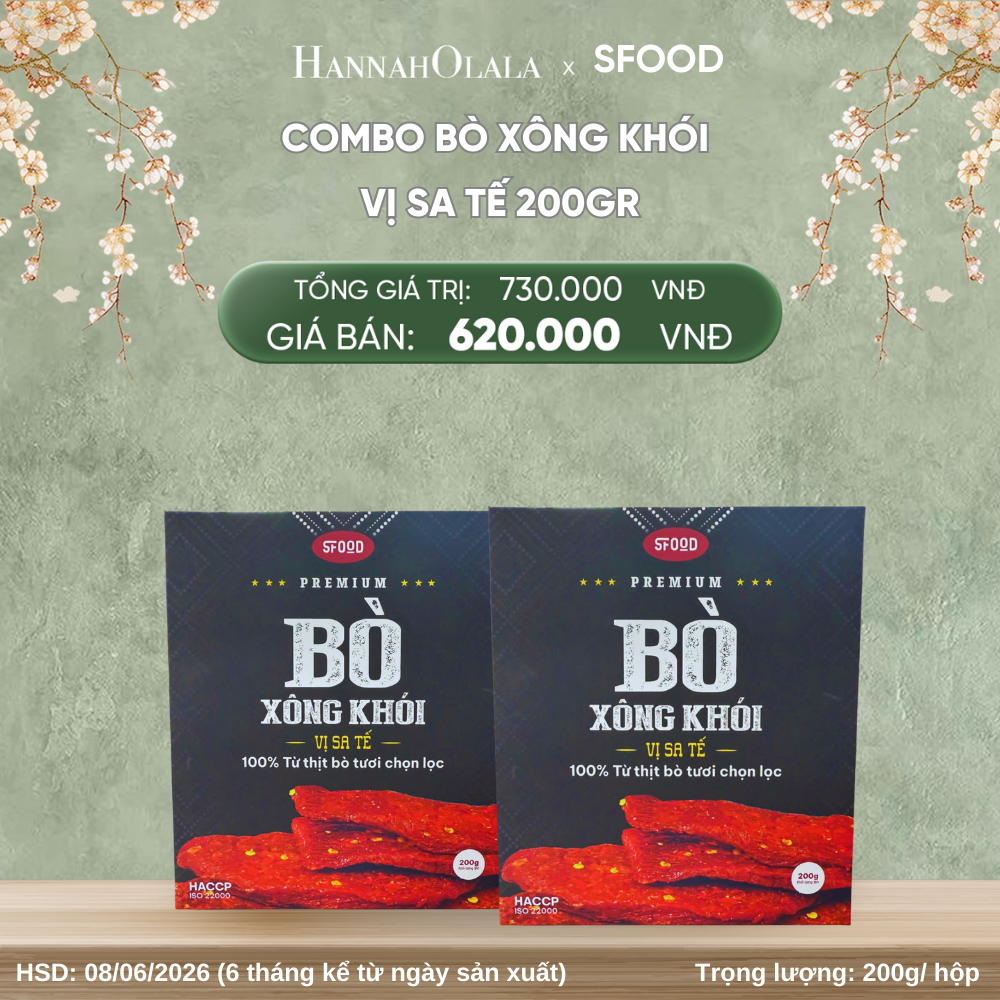  DEAL 09: COMBO BÒ XÔNG KHÓI – VỊ SA TẾ 200G 