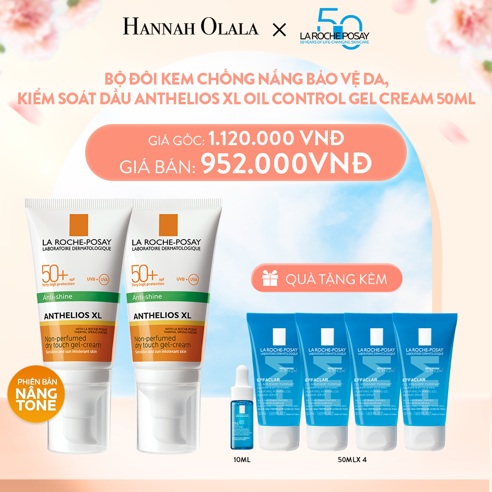  A412_DEAL 9 BỘ ĐÔI KEM CHỐNG NẮNG BẢO VỆ DA, KIỂM SOÁT DẦU ANTHELIOS XL OIL CONTROL GEL CREAM 50ML 