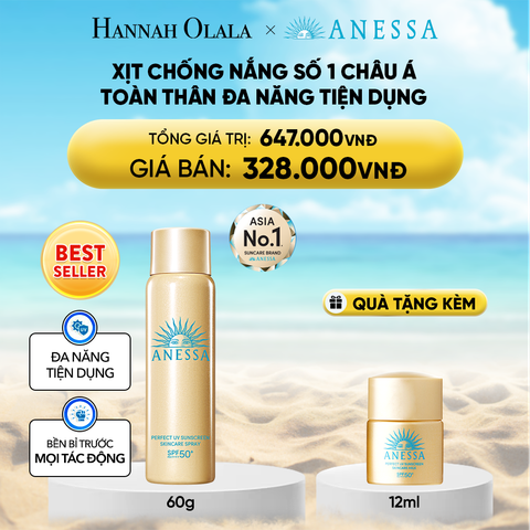  DEAL 9: XỊT CHỐNG NẮNG DƯỠNG DA ĐA NĂNG TIỆN DỤNG BẢO VỆ HOÀN HẢO ANESSA GOLD SPRAY SPF50+ PA++++ 60G 
