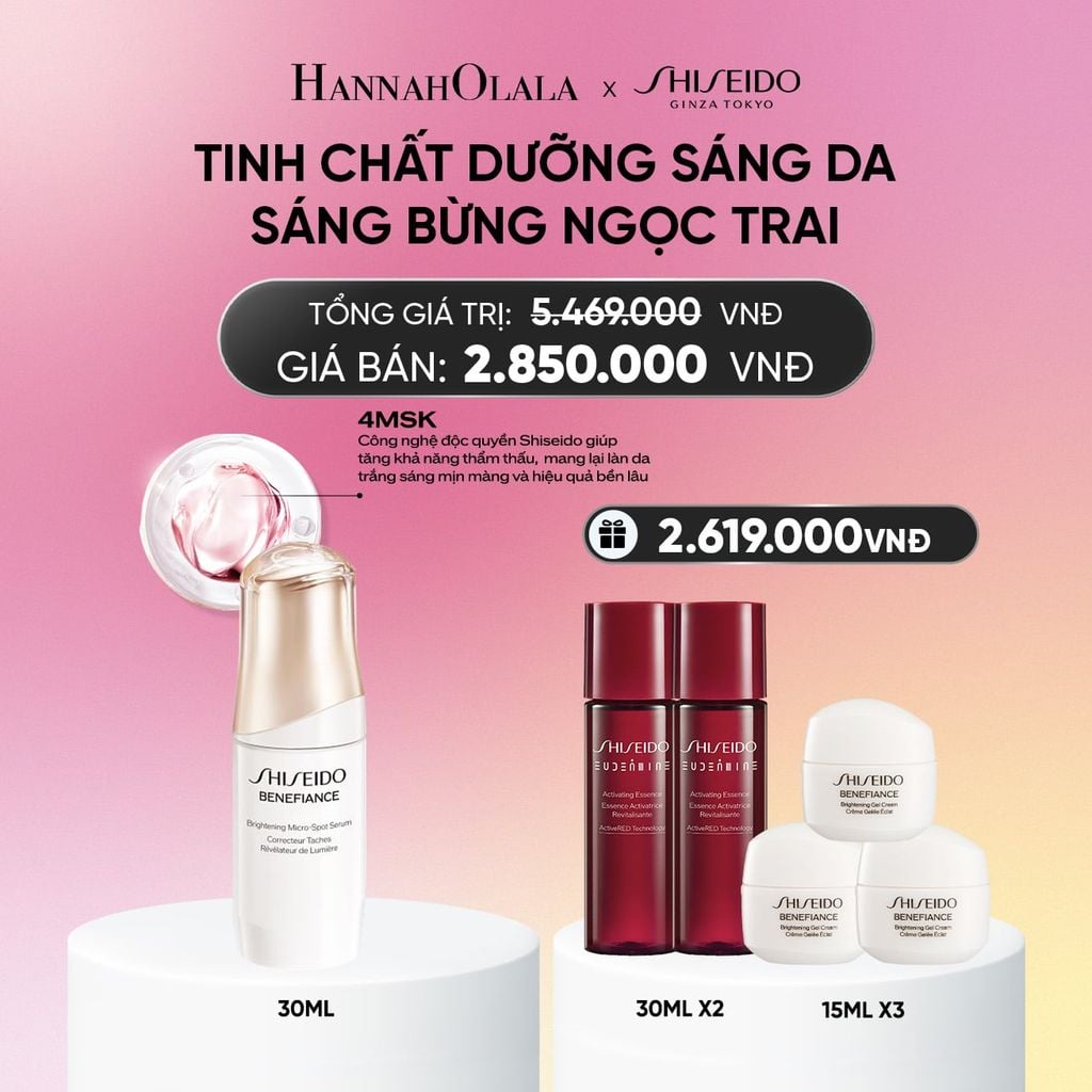  TINH CHẤT (SERUM) DƯỠNG DA SHISEIDO BENEFIANCE BRIGHTENING M S SERUM 30ML - DEAL 9 