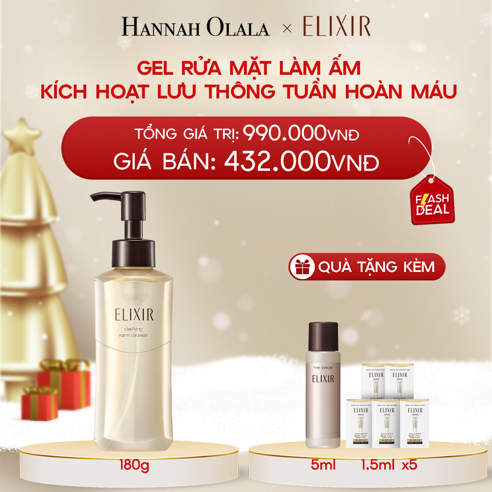  DEAL 9: GEL RỬA MẶT SẠCH SÂU, DƯỠNG ẨM ELIXIR CLARIFYING WARM CLEANSER 