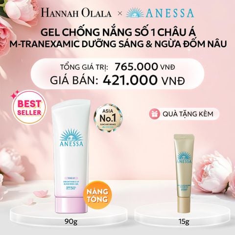  E350: BU 3: GEL CHỐNG NẮNG DƯỠNG SÁNG NÂNG TÔNG & HIỆU CHỈNH SẮC TÍM ANESSA BRIGHTENING GEL SPF50+ PA++++ 90G 