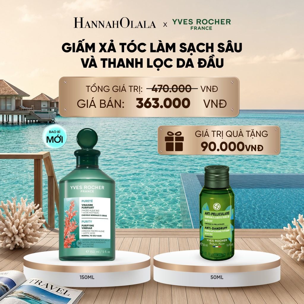  GIẤM XẢ TÓC LÀM SẠCH SÂU VÀ THANH LỌC DA ĐẦU TẶNG MINI DẦU GỘI GIẢM GÀU_ D997 