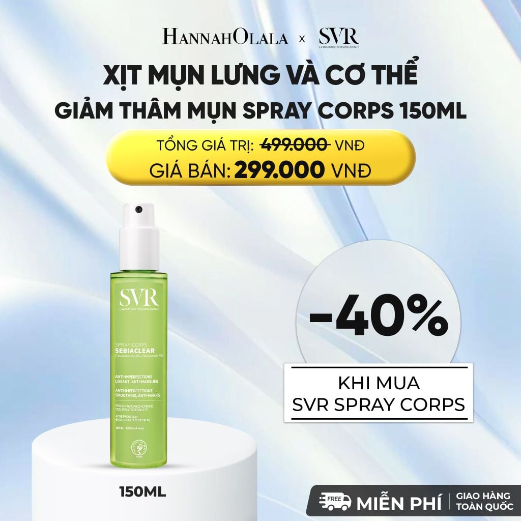  XỊT MỤN LƯNG VÀ CƠ THỂ GIẢM THÂM MỤN SPRAY CORPS 150ML - DEAL 09 