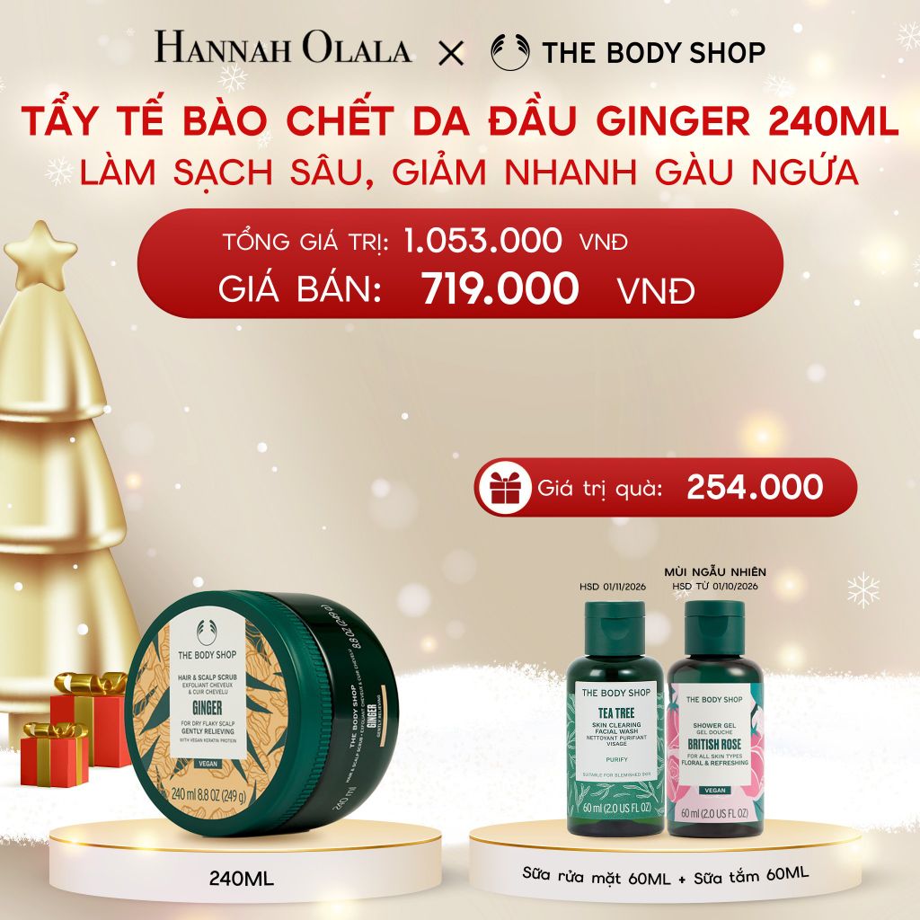  DEAL 9: TẨY TẾ BÀO CHẾT DA ĐẦU ĐÁNH BAY GÀU NGỨA GINGER HAIR SCRUB 240ML 