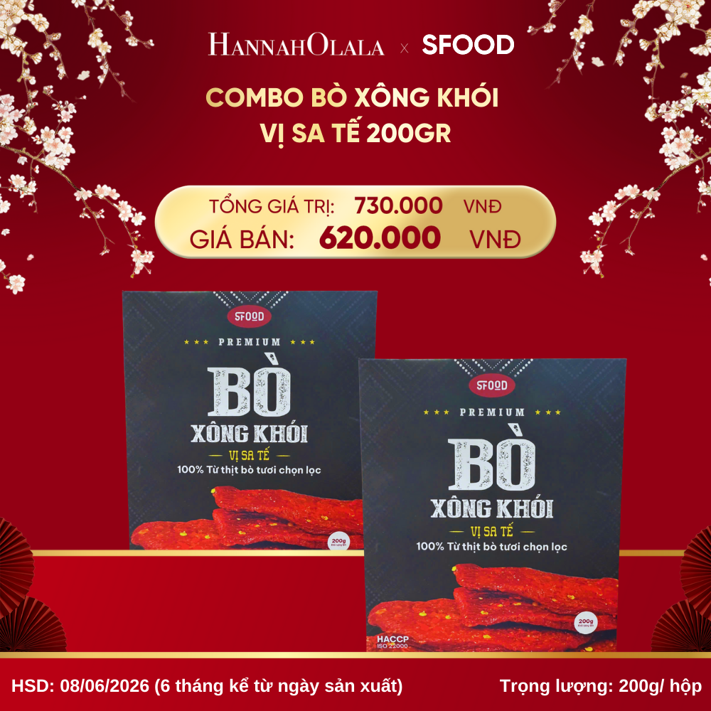 DEAL 09: COMBO BÒ XÔNG KHÓI – VỊ SA TẾ 200G 