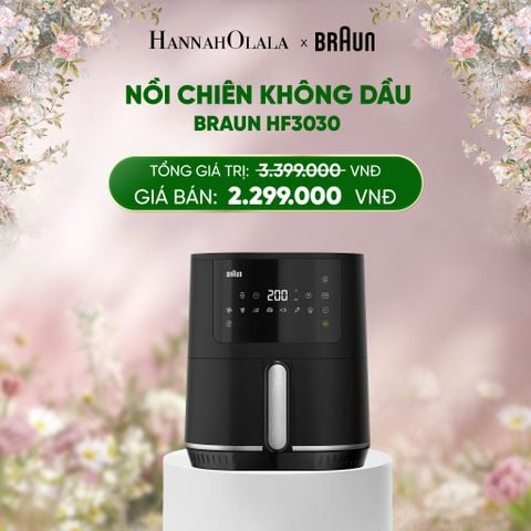  E1381_DEAL 18 : NỒI CHIÊN KHÔNG DẦU BRAUN HF3030 
